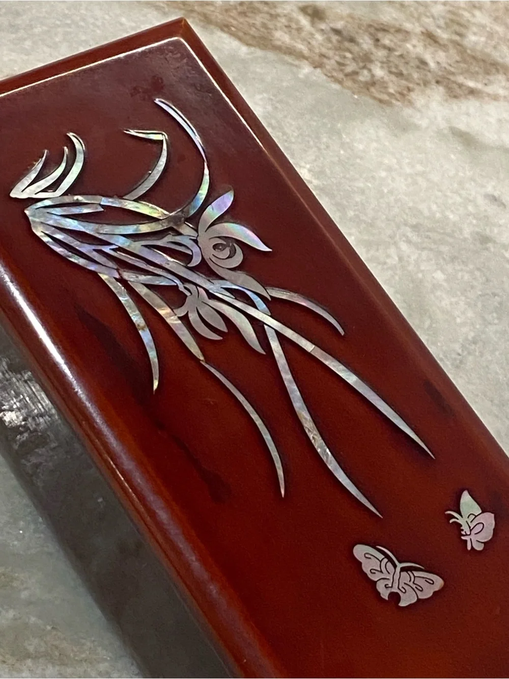 VTG Westland Co Japanese Lacquer Music Jewelry Box